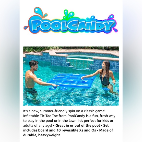 ‼️FINAL CLEARANCE SALE‼️ Inflatable Waterproof Jumbo Tic Tac Toe Game PoolCandy - Picture 12 of 15